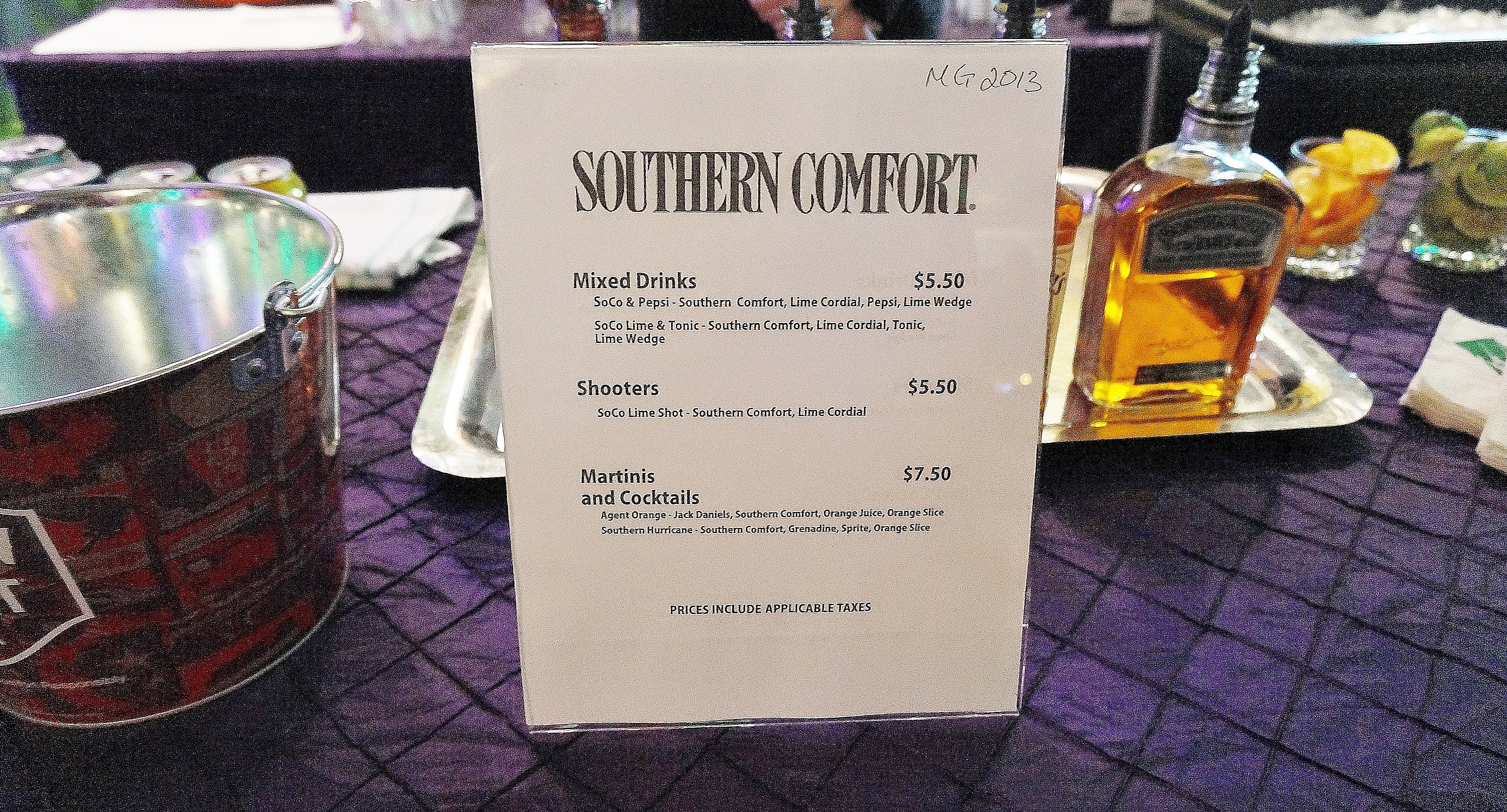 Southern Comfort Menu